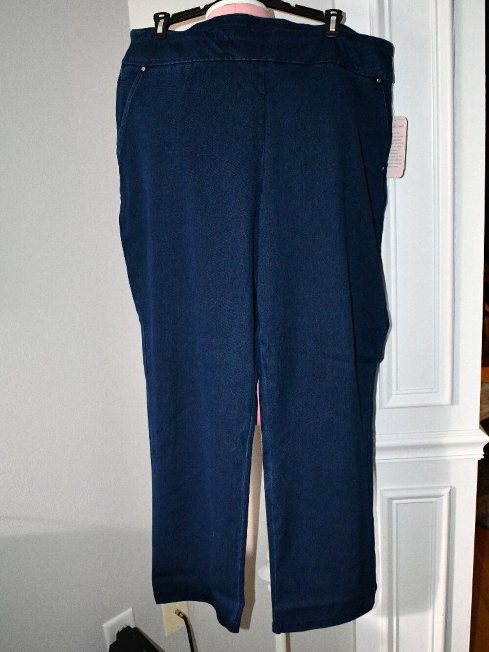 Allison Daley Indigo Pull-On Waist Straight Leg Pants, Indigo Size: L F51PA667I